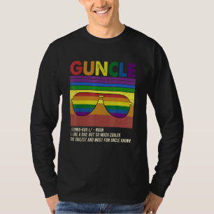 Mens Guncle Definition Cute Lgbtq Pride Month For T-Shirt