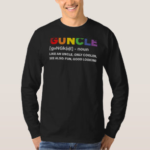 Mens Guncle Definition  Lgbtq Gay Pride Month Grap T-Shirt