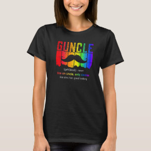 Mens Guncle Definition Rainbow Flag Lgbtq Pride Ga T-Shirt