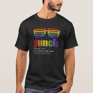 Mens Guncle Definition Rainbow Pride Color - For G T-Shirt