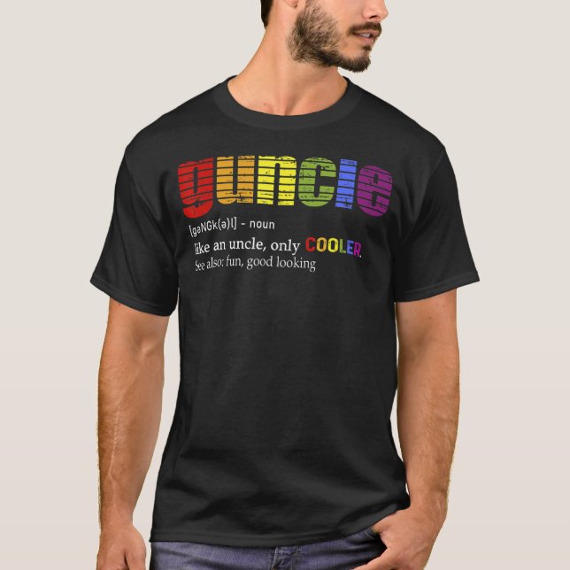 Mens Guncle Definition   Tee For Gay Uncle (Front)