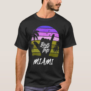 Mens Guys Trip Miami Florida Party Matching Squad  T-Shirt