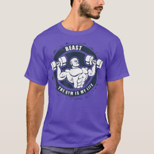 Mens Gym Beast Workout Motivation Cool s T-Shirt