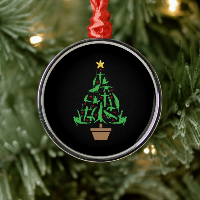 Men's Gymnastics Christmas Tree Metal Tree Decoration (Tree)