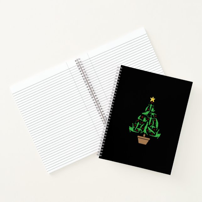 Men's Gymnastics Christmas Tree Notebook (Inside)