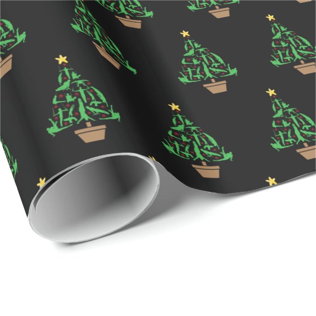 Men's Gymnastics Christmas Tree Wrapping Paper (Roll Corner)