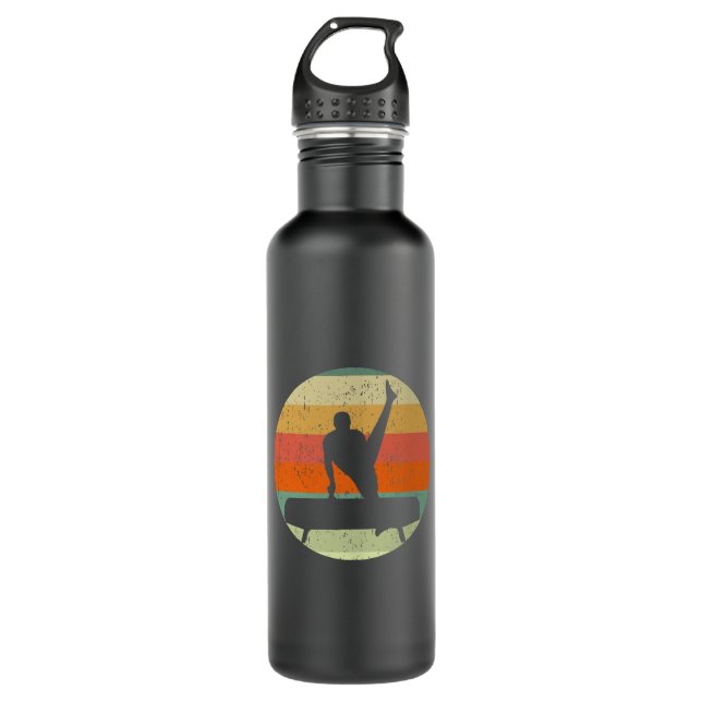 Mens Gymnastics Male Gymnast at Sunset 710 Ml Water Bottle (Front)