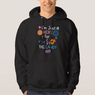 Mens Halloween Candy I'm Just Here For The Candy Hoodie