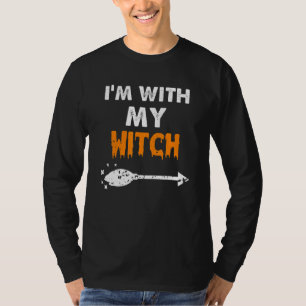 Mens Halloween Costume For Men I'm With My Witch T-Shirt