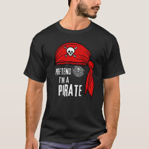 Mens Halloween Pirate Costume Head Scarf T-Shirt