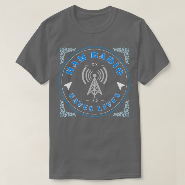 Mens Ham Radio Saves Lives Amateur Radio DX Contes T-Shirt (Design Front)