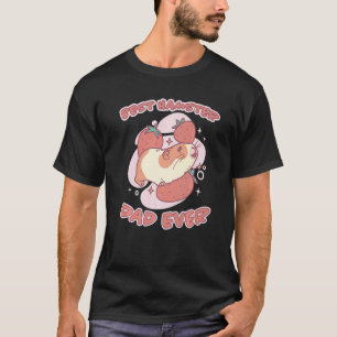Mens Hamster Saying Best Hamster Dad Strawberry Pa T-Shirt
