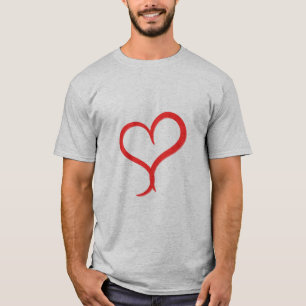 Men's Hand-Drawn Heart Graphic Tee