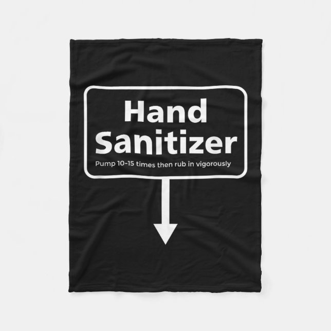 Mens Hand Sanitizer - Funny Adult Humour Christmas Fleece Blanket (Front)