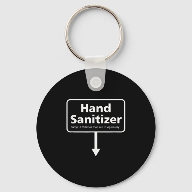 Mens Hand Sanitizer - Funny Adult Humour Christmas Key Ring (Front)