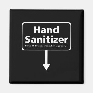 Mens Hand Sanitizer - Funny Adult Humour Christmas Magnet