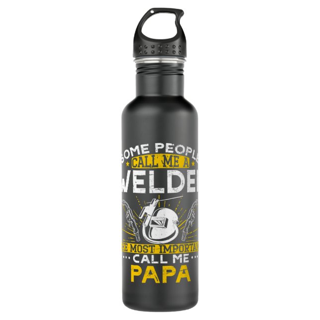 Mens Handyman Craftsman Dad Grandpa Welder 2 710 Ml Water Bottle (Front)