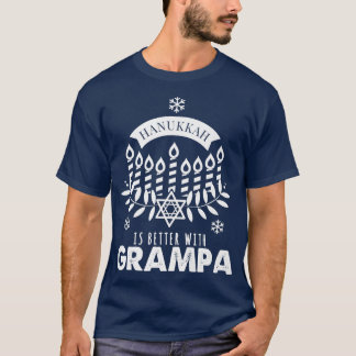 Mens Hanukkah Is Better with Grampa Matching Famil T-Shirt