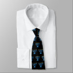 Mens Hanukkah Menorah Tie<br><div class="desc">This men's tie is shown in black with a festive Hanukkah menorah print. 
Customise this item or buy as is.</div>