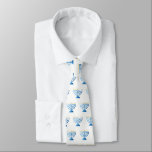 Mens Hanukkah Menorah Tie<br><div class="desc">This men's tie is shown in white with a festive Hanukkah menorah print. 
Customise this item or buy as is.</div>