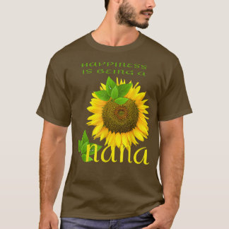 Mens Happiness Is Being A Nana Sunflower Lover gra T-Shirt