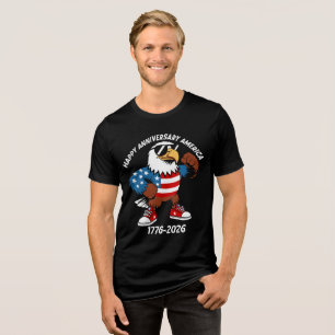 Mens Happy Anniversary America  Tri-Blend Shirt