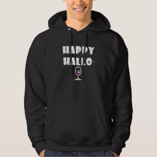 Mens Happy Hallowine Halloween Hoodie