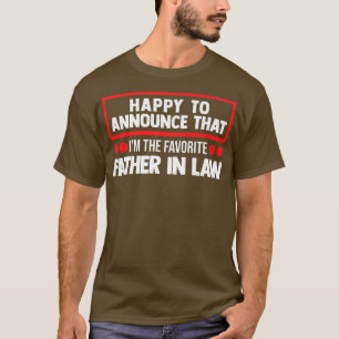 Mens Happy to announce I'm father in law son in la T-Shirt