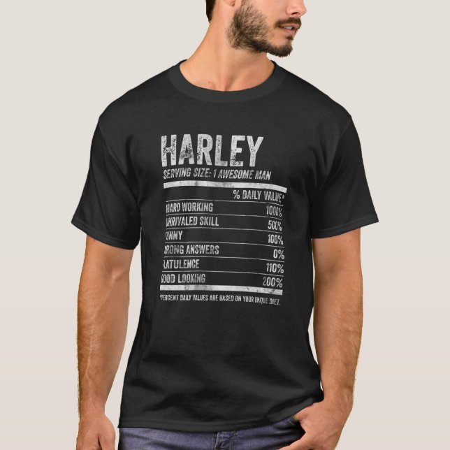 Mens Harley Nutrition Personalised Name Funny Name T-Shirt (Front)