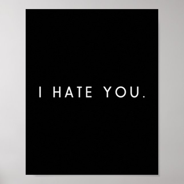 Mens hate - minimalist funny hater saying poster (Front)