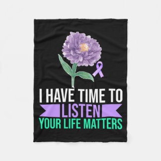 Mens Have Time To Listen Life Matters Performance Fleece Blanket