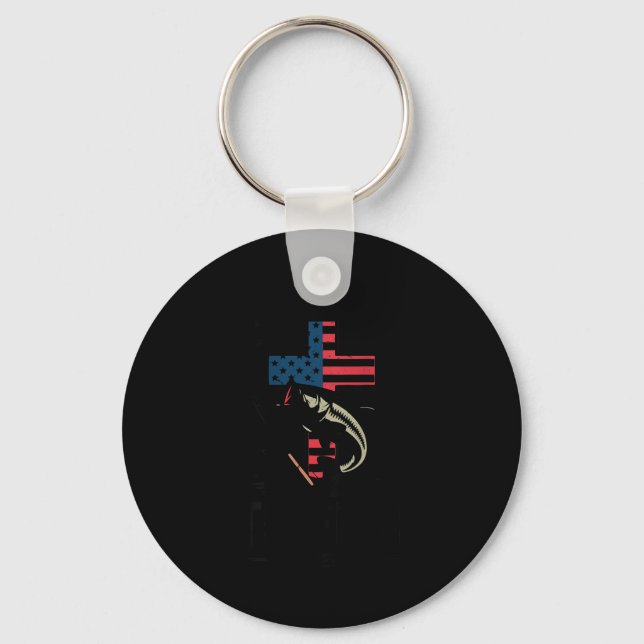 Men's he called to fish christian fisherman key ring (Front)