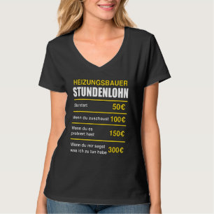 Mens Heating Builder Hourly Wage T-Shirt