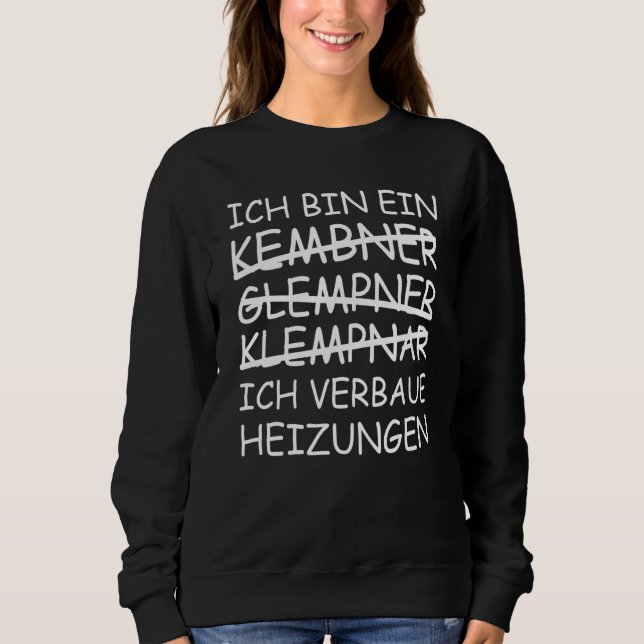 Mens Heating Installer Plumber  Master Heating Con Sweatshirt (Front)