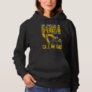 Mens Heavy Equipment Operator Construction Dad Exc Hoodie