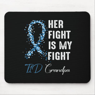 Mens Her Fight Is My Fight T1d Grandpa Type 1 Diab Mouse Pad