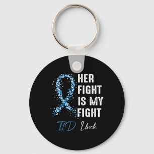 Mens Her Fight Is My Fight T1d Uncle Type 1 Diabet Key Ring