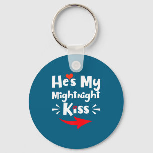 Mens He's My Midnight Kiss Happy New Year Matching Key Ring