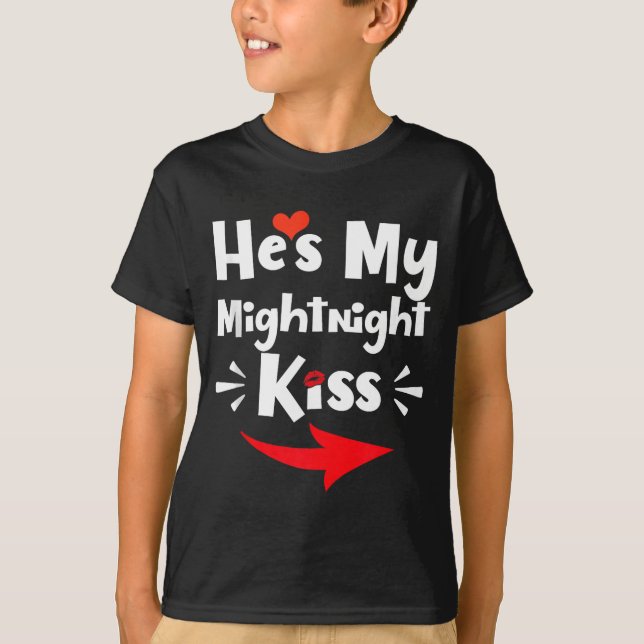 Mens He's My Midnight Kiss Happy New Year Matching T-Shirt (Front)