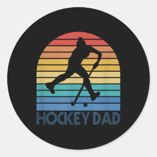 Mens Hockey Dad Field Hockey Player Father Coach V Classic Round Sticker