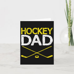 Mens Hockey Dad Vintage Fathers Day Summer Winter Card