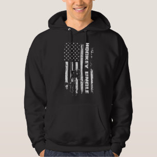 Mens Hockey Uncle Us American Flag Father's Day Hoodie