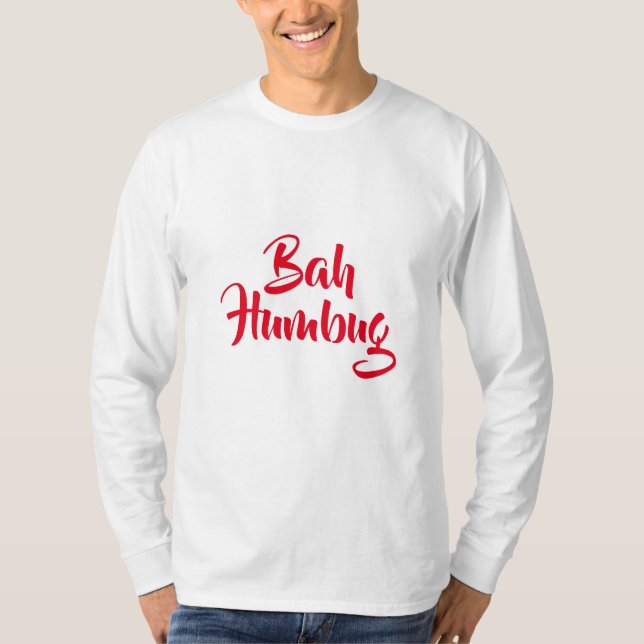 Men's Holiday T-Shirt Bah Humbug (Front)