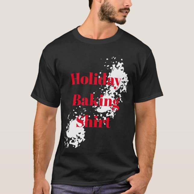 Men's Holiday T-Shirt-Holiday Baking Shirt (Front)