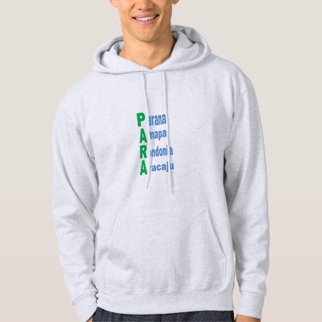 Men's  Hoodie ash  BRAZIL  TOURISM (Front)