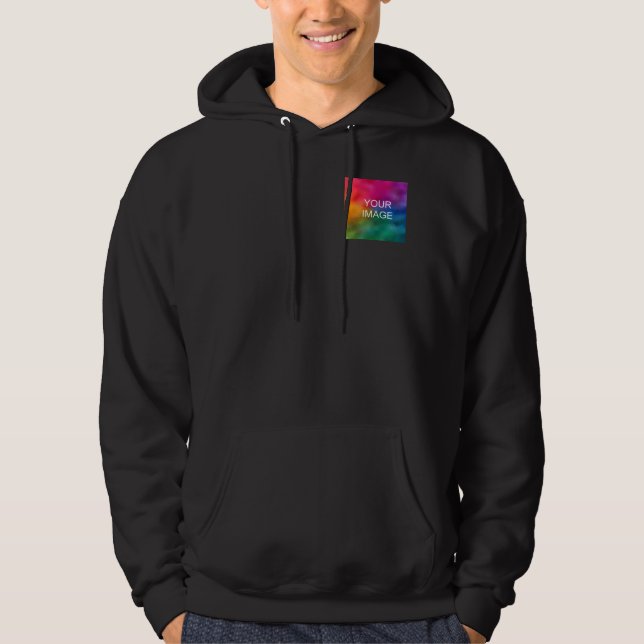 Men's Hoodie Custom Add Image Logo Template (Front)