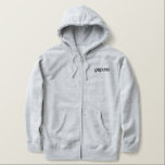 Men's Hoodie Groom<br><div class="desc">For the Groom shown is a Heather Grey hoodie to relax in. Black embroidered text on the front and back.
Customise this item or buy as shown.</div>