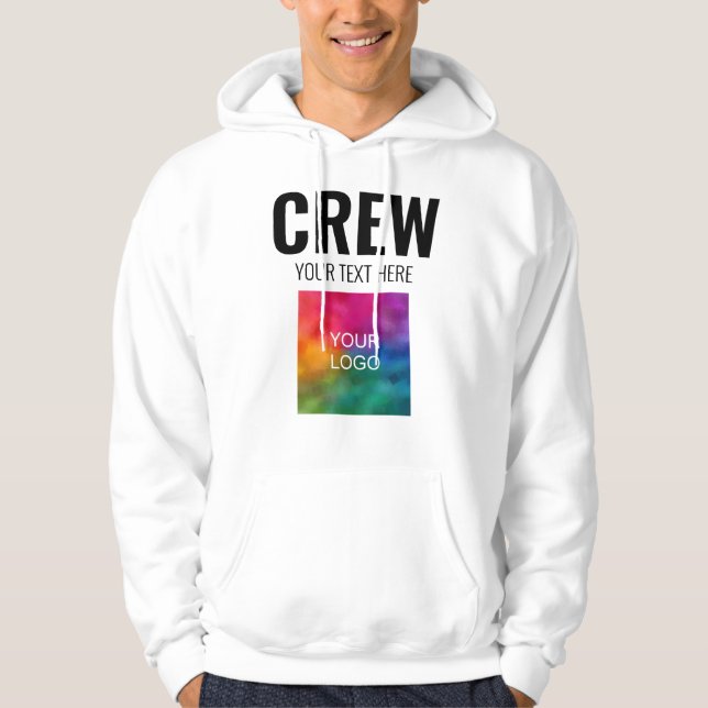 Mens Hoodies Add Logo Text Here Crew Staff Member (Front)