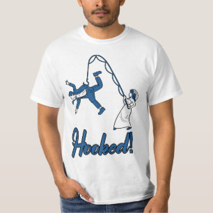 Mens Hooked Wife Fishing Groom Funny Bachelor's Pa T-Shirt