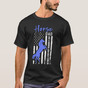 Mens Horse Dad American Flag Cool Equestrian Daddy T-Shirt